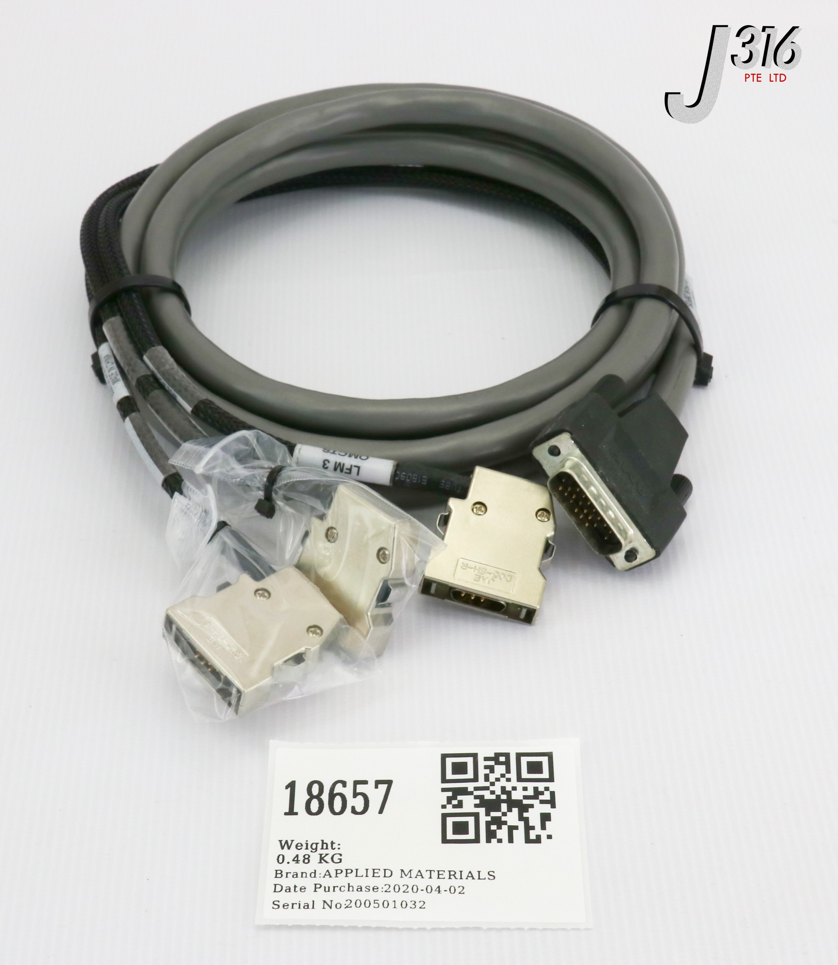 18657 APPLIED MATERIALS CBL ASSY, LFC TO PCBA, PRODR SE, 2.4M (NEW